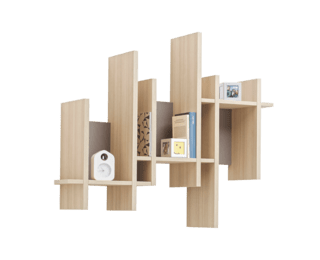 Graphic wall shelf