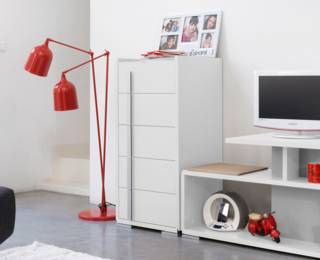 Tactil tall chest with 5 drawers