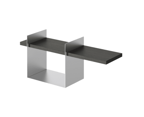 Adulis wall shelf with metal insert