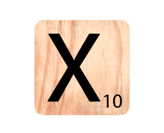 Wooden letter 'X'