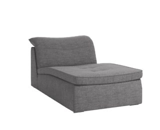 Domino chaise longue with removable headrest
